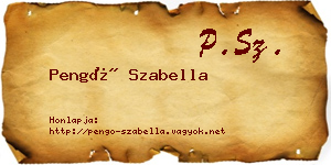 Pengő Szabella névjegykártya